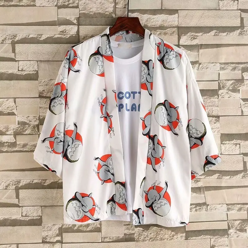 

Traditional Japanese Clothing Samurai Crane Japanese Style Kimono Haori Men Women Cardigan Asian Clothes Shirt