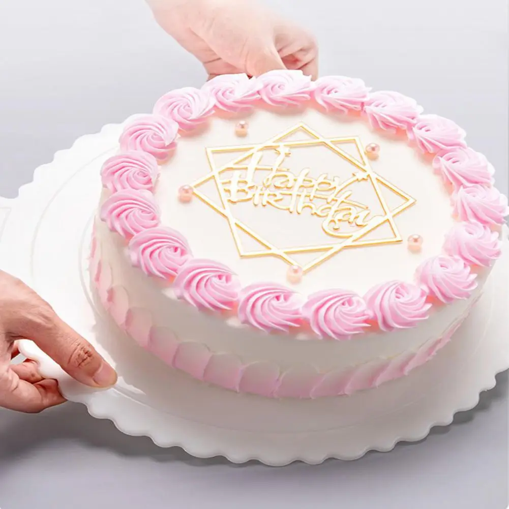 

Cake Boards Reusable Round Mousse Plastic Cake Base Cupcake Dessert Tray for Home Wedding Birthday Party 4/6/8/10inch