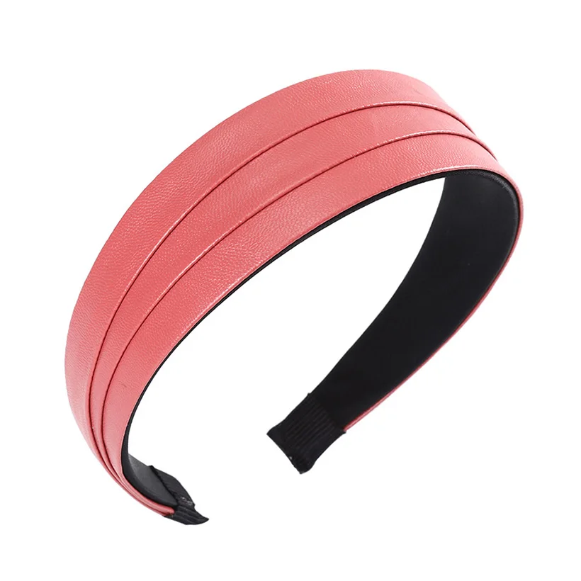 Leather30-E LEVAO,, синтетическая кожа, повязка на голову, элегантная, ободок, тюрбан, Богемия, для женщин, девушек, аксессуары для волос, обруч для волос, головной убор - Цвет: Leather30-E