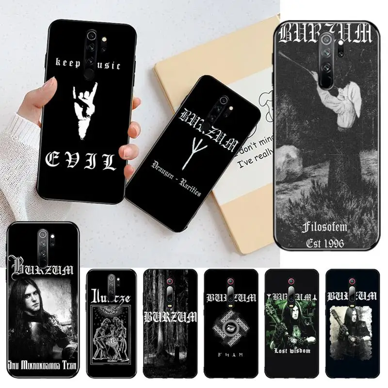 

CUTEWANAN Burzum music Soft Silicone Black Phone Case for Redmi Note 8 8A 8T 7 6 6A 5 5A 4 4X 4A Go Pro