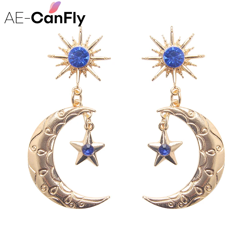 AE-CANFLY серьги в винтажном стиле простые металлические Висячие модные ювелирные