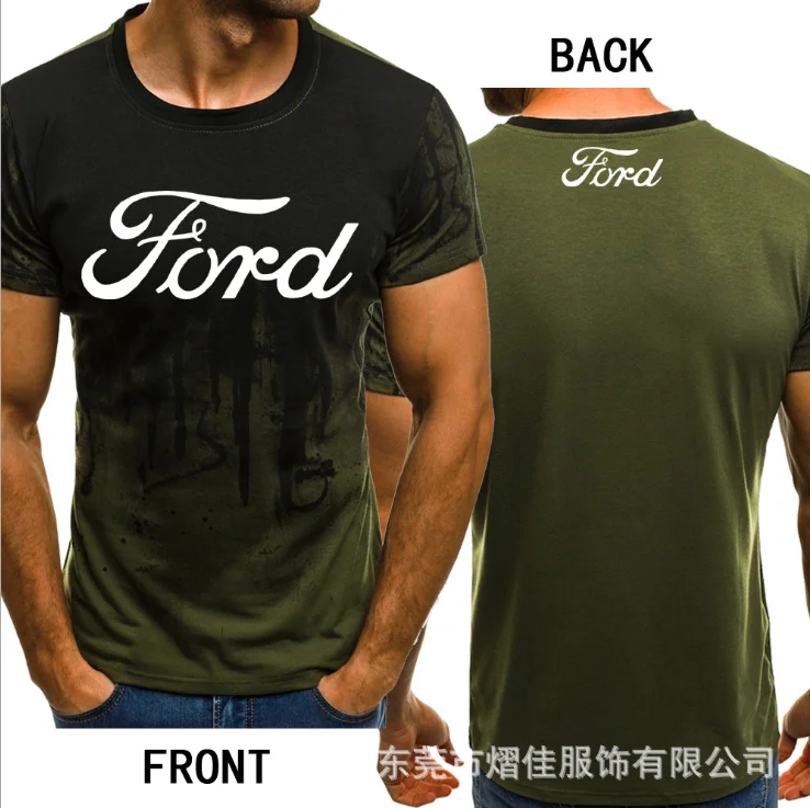 

2020 NEW flag DORD Print Gradient color T Shirt Men Breathable Mens Short Sleeve Fitness Mens t shirt