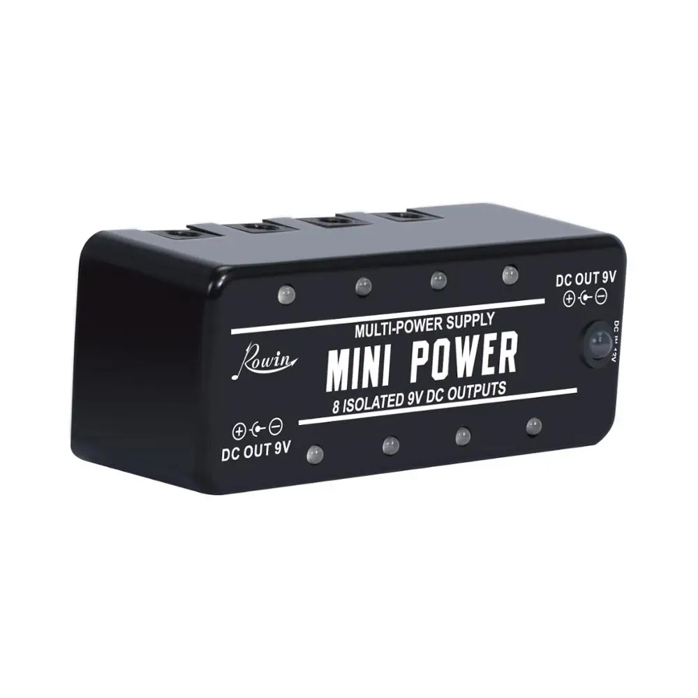 Rowin 8 изолированных 9V DC выходов мини источник питания для гитарной педали