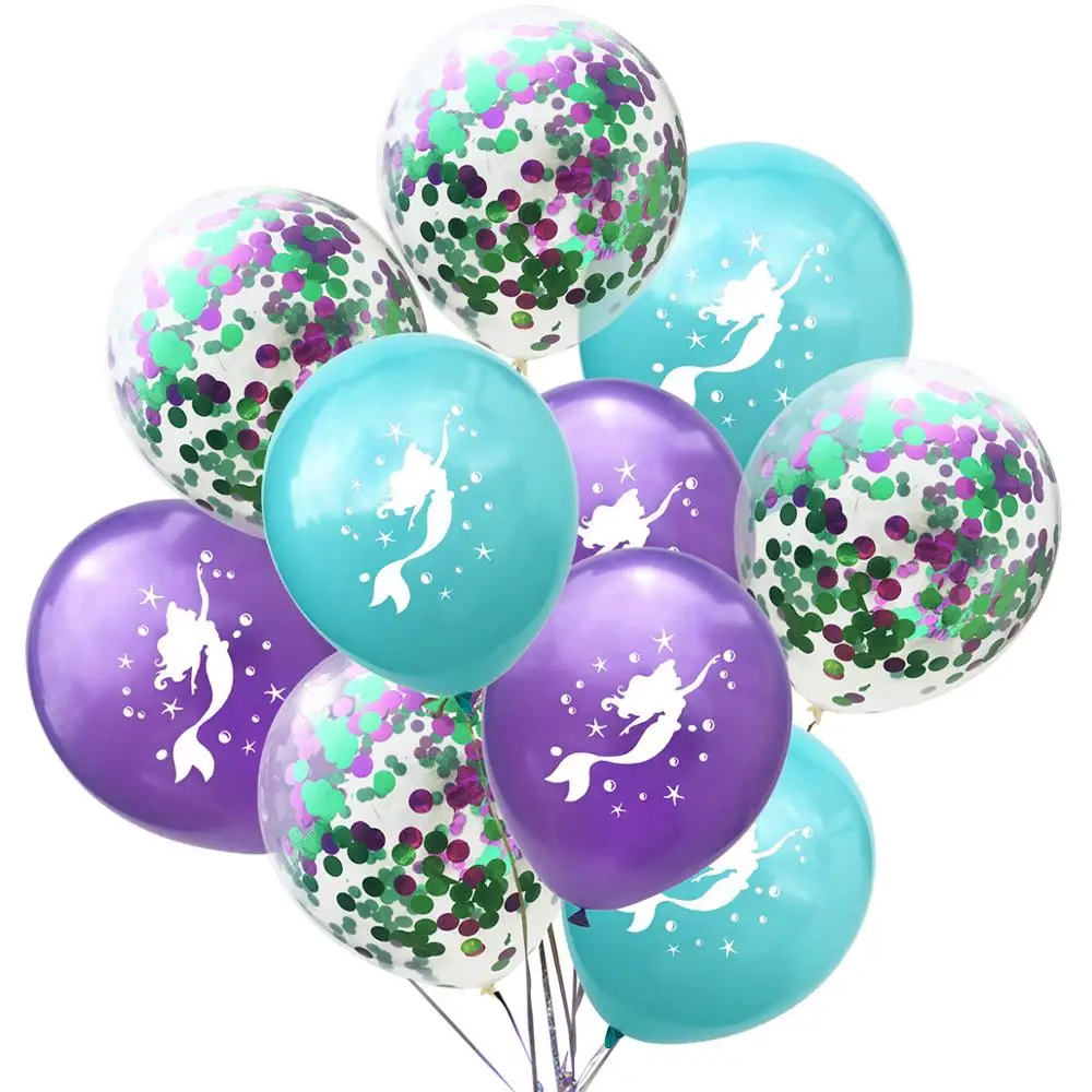 Маленькая Русалка День рождения украшения Дети 1st Одноразовые Партии Посуда