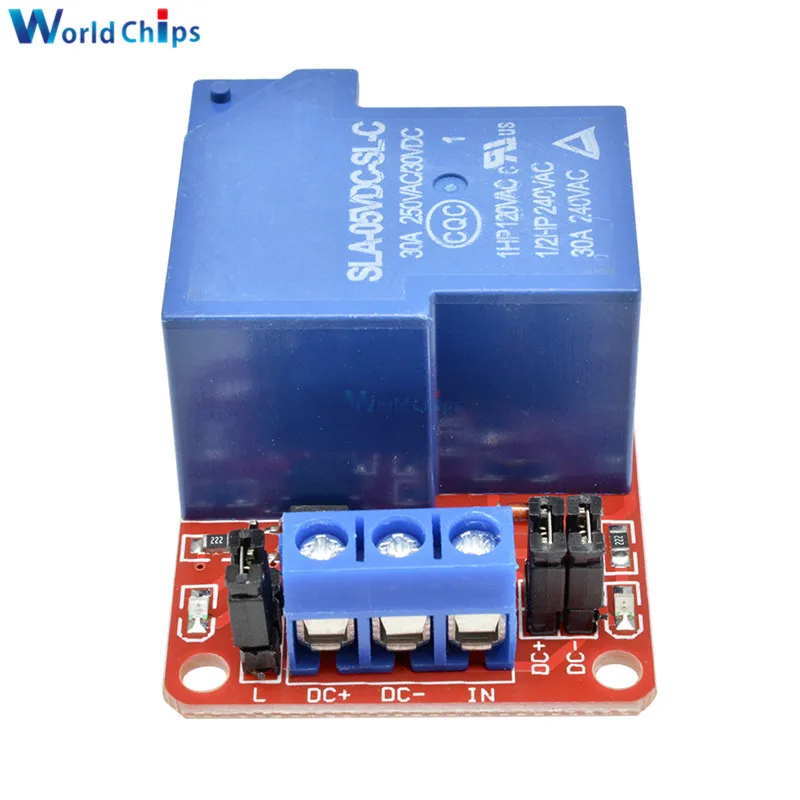 DC 5V 12V 24V 30A высокомощный 1 канальный релейный модуль с оптроном уровня Тригер для