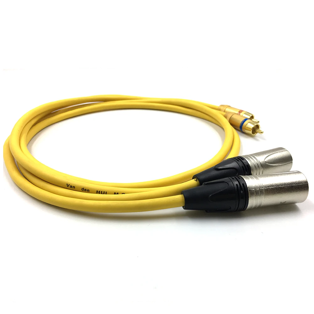 Hifi аудио кабель XLR папа к RCA мужской качественные кабели 2XLR 2RCA двойной двойному