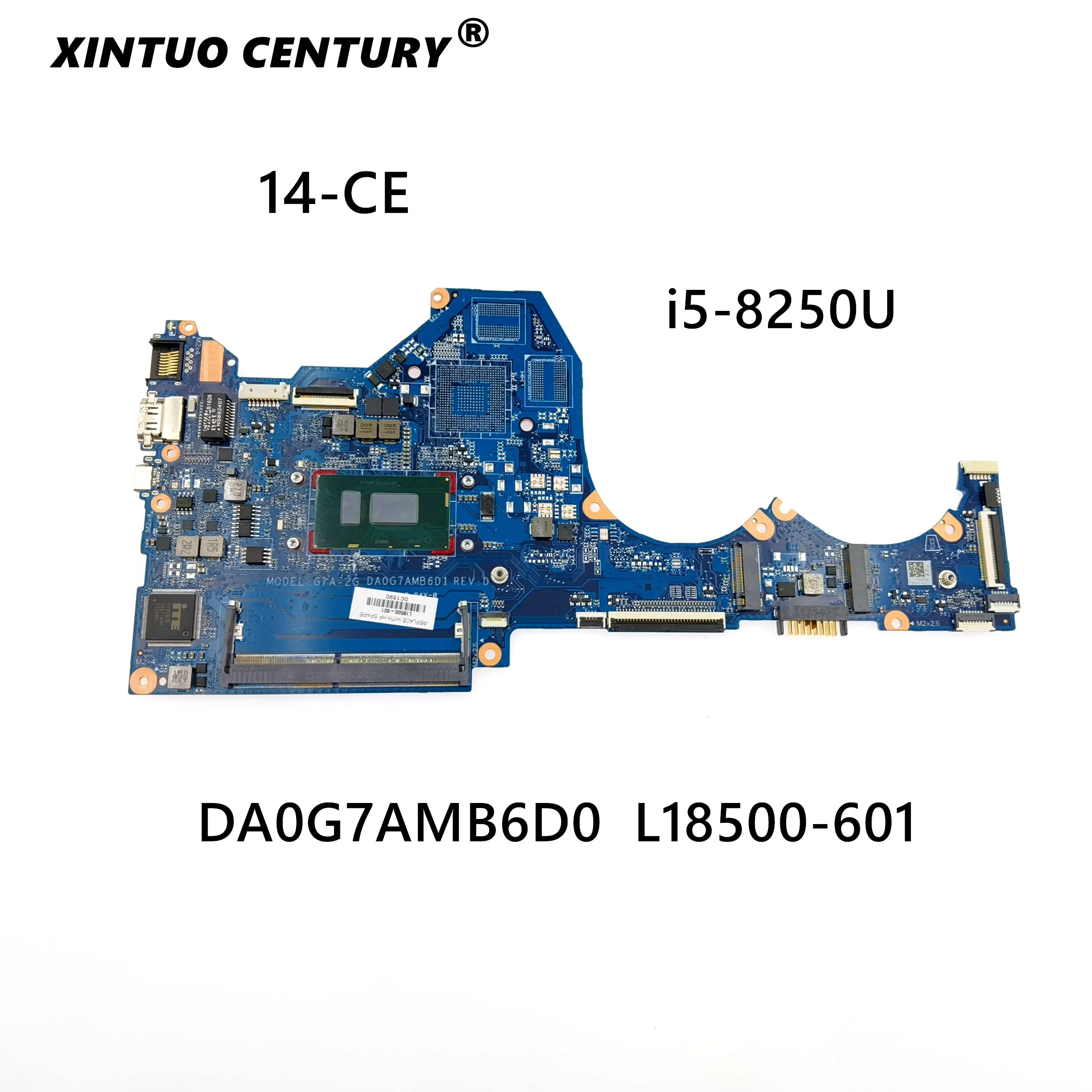 

For HP 14-CE Notebook DA0G7AMB6D0 Laptop motherboard SR3LA i5-8250U CPU L18500-001 GPU fully Tested