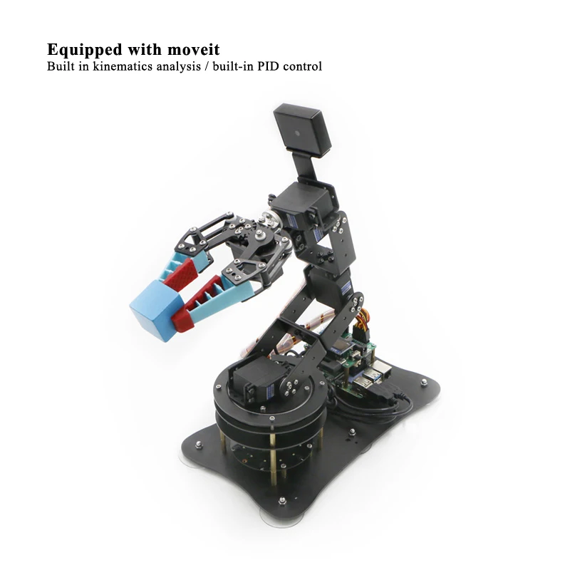 Moveit 6 Dof Роботизированная рукоятка умная ИИ видение с STM32 гибкий коготь для Raspberry Pi