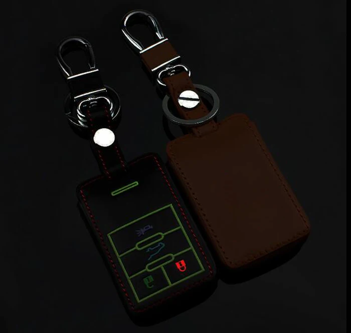 4/5 кнопочный смарт чехол для автомобильных ключей светящиеся кожаные