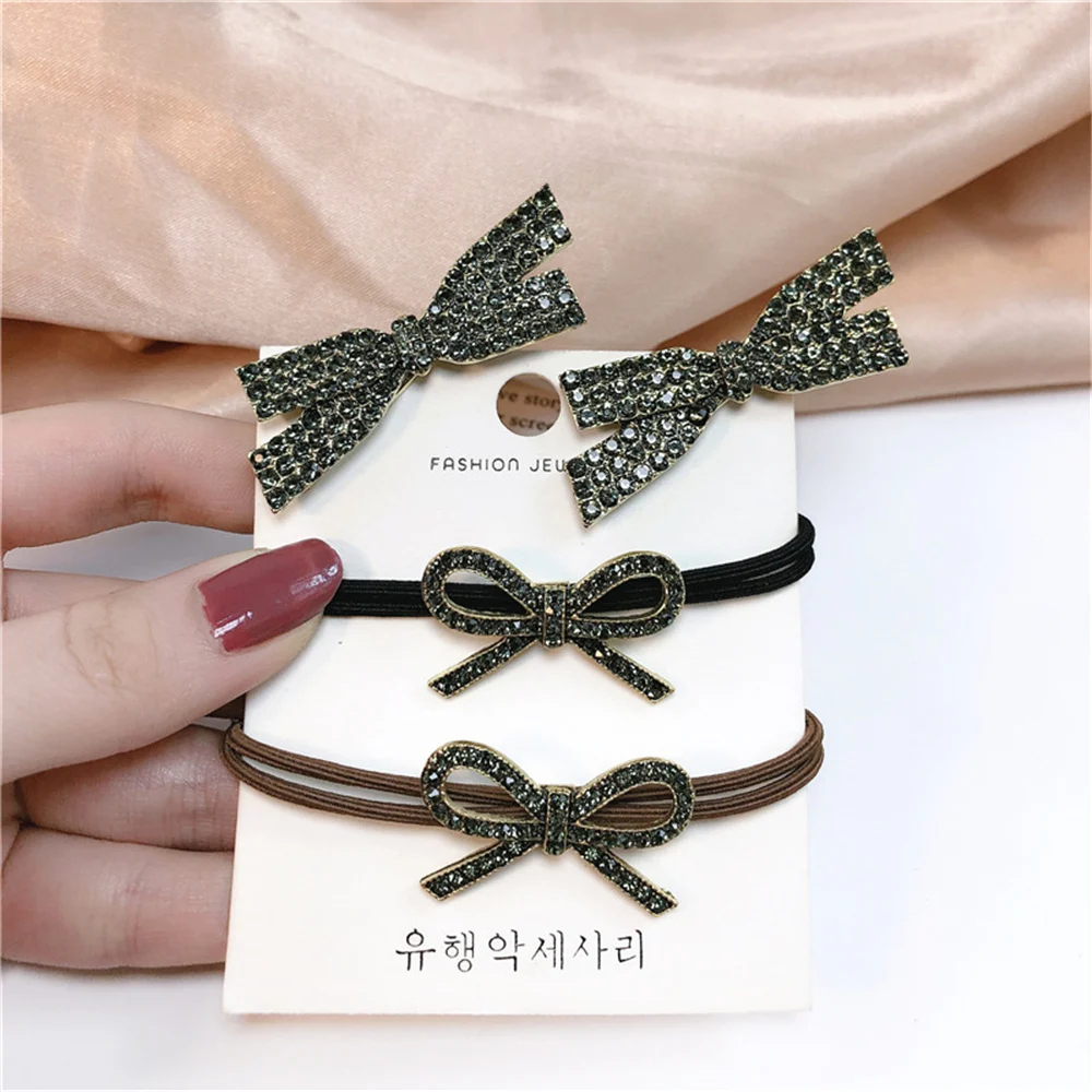 Для девочек с украшением в виде кристаллов Ботильоны на заколки для волос