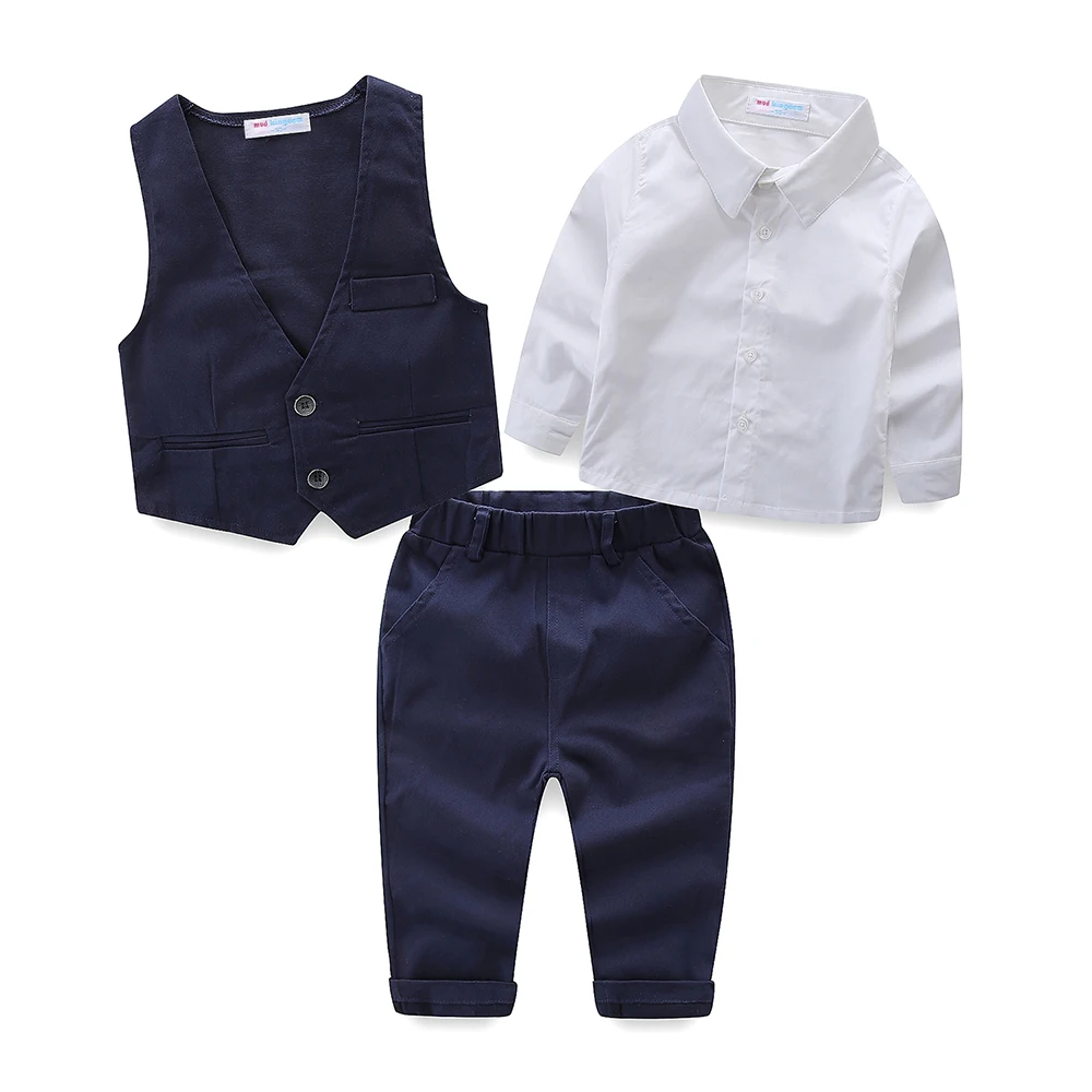 LittleSpring/свадебные костюмы для маленьких мальчиков Смокинг Формальный отложной