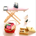 Кружевная мини-гладильная доска, мебель для кукольного домика масштаба 1:12, детский подарок, игрушка для ролевых игр, 1 комплект