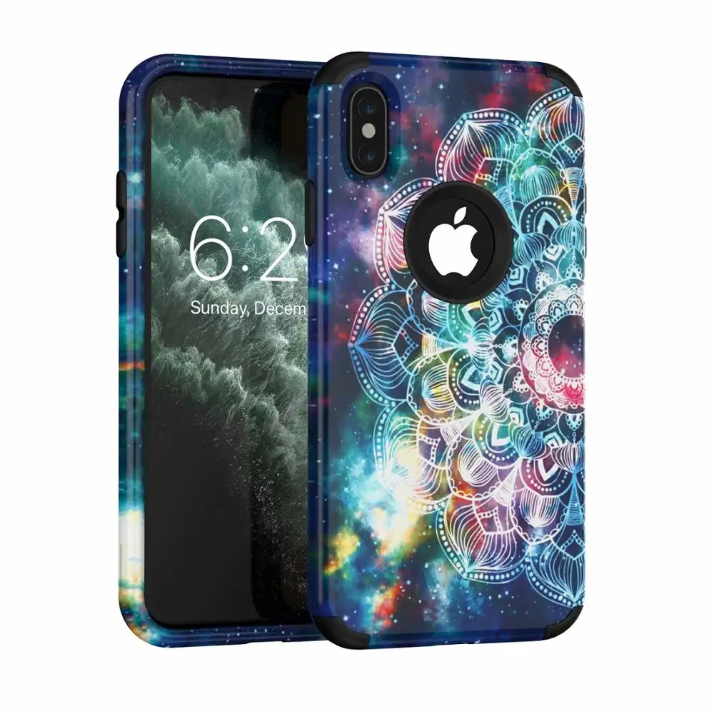 iPhone X Чехол для телефона с узором для iPhone 11 Pro X Xr Xs Max 8 7 Plus силиконовый чехол жесткий чехол для samsung Galaxy Note 10 10+ 9 8 S10 Plus - Цвет: iPhone X