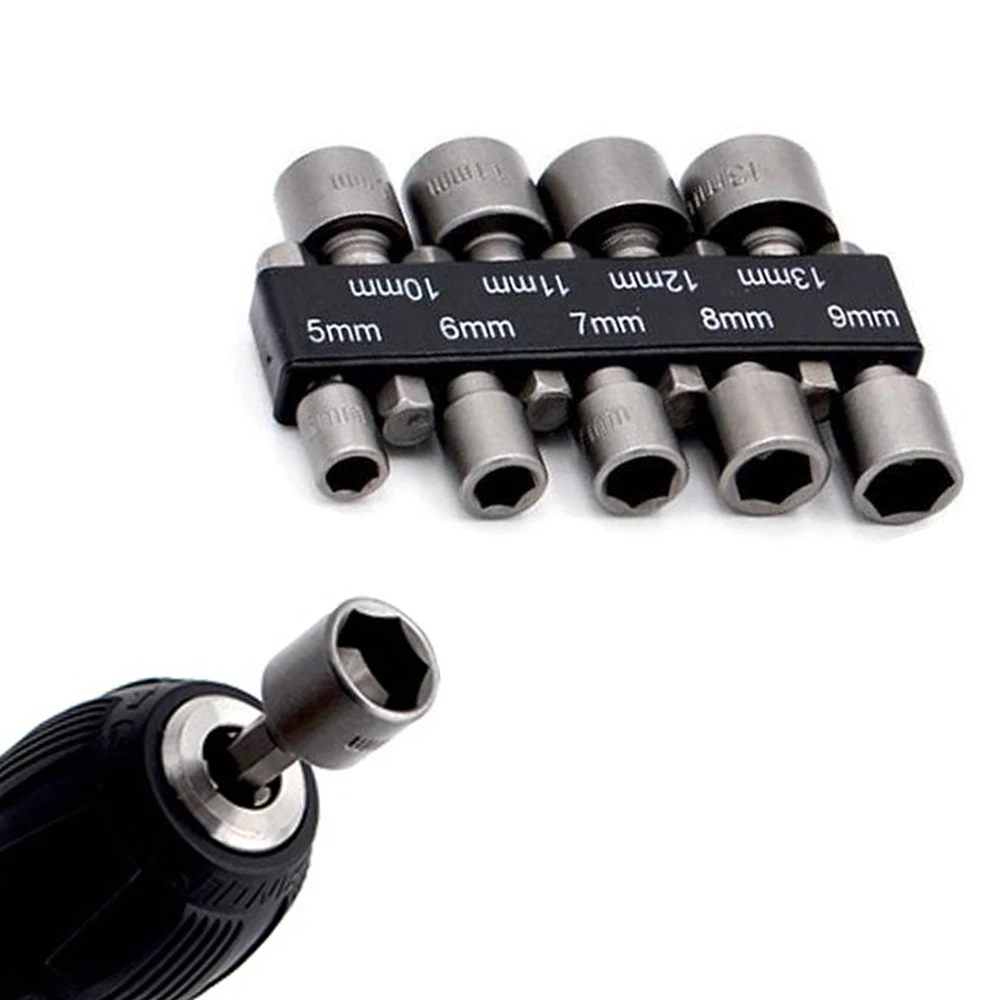

9pc Hex Socket Set Adapter Short Sockets Torque Spanner Ratchet Wrench Head Sleeve Double Tools