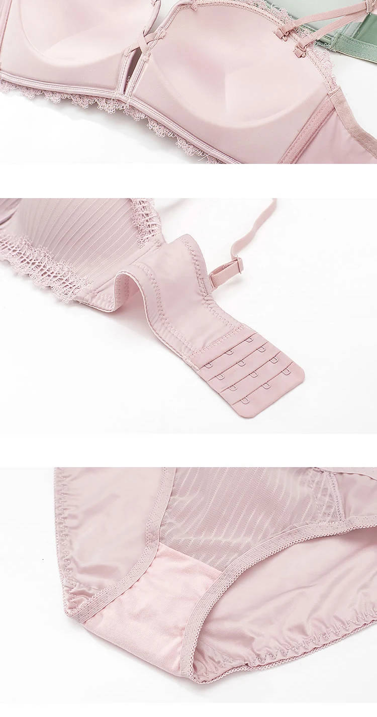 Roseheart, женские модные черные фиолетовые кружевные бюстгальтеры с бантиком, хлопковые трусики, пуш-ап, сексуальные комплекты нижнего белья, комплект нижнего белья A B, японский