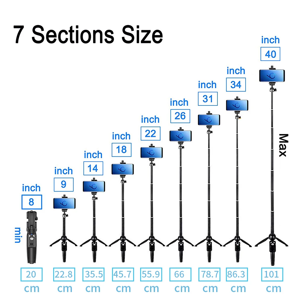 Портативная Bluetooth селфи палка со штативом выдвижной складной монопод для iphone 11 x