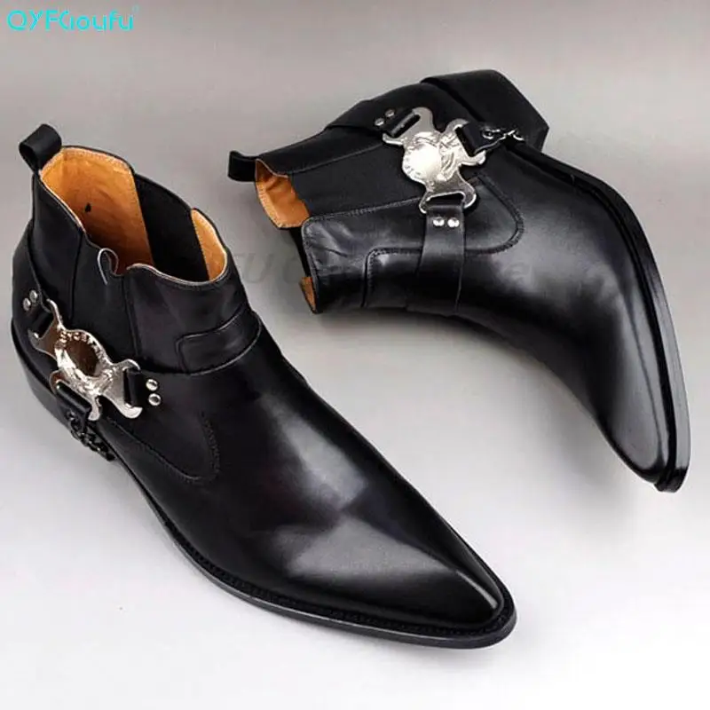 Роскошные мужские ботинки челси ручной работы модные ботильоны из натуральной