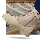 Мужские высокие ботинки, износостойкие ботинки с высоким берцем, ботинки для пустыни, на шнуровке, обувь для скалолазания, зима 2020