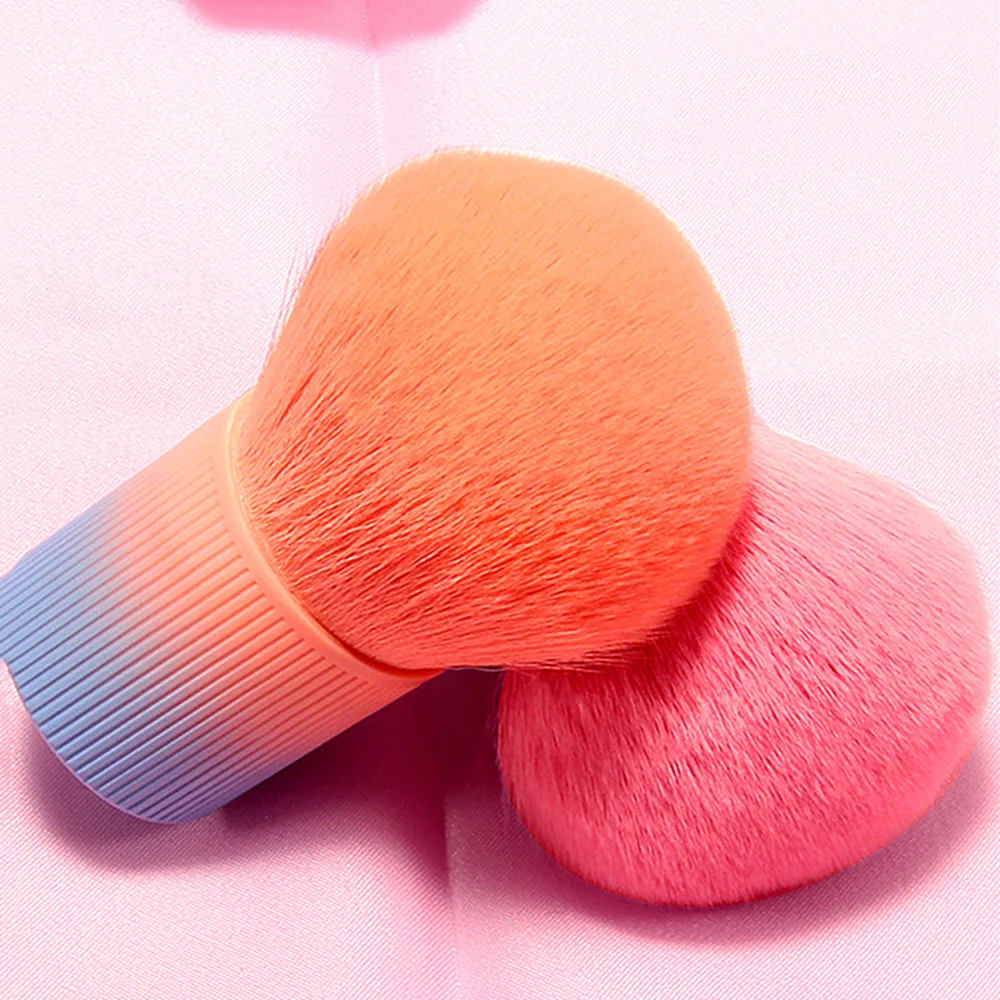 

Кисть для пудры градиентного цвета, Кисть для макияжа с грибовидной головкой, розовая кисть для основы под макияж, пудры, румян, крупная голо...