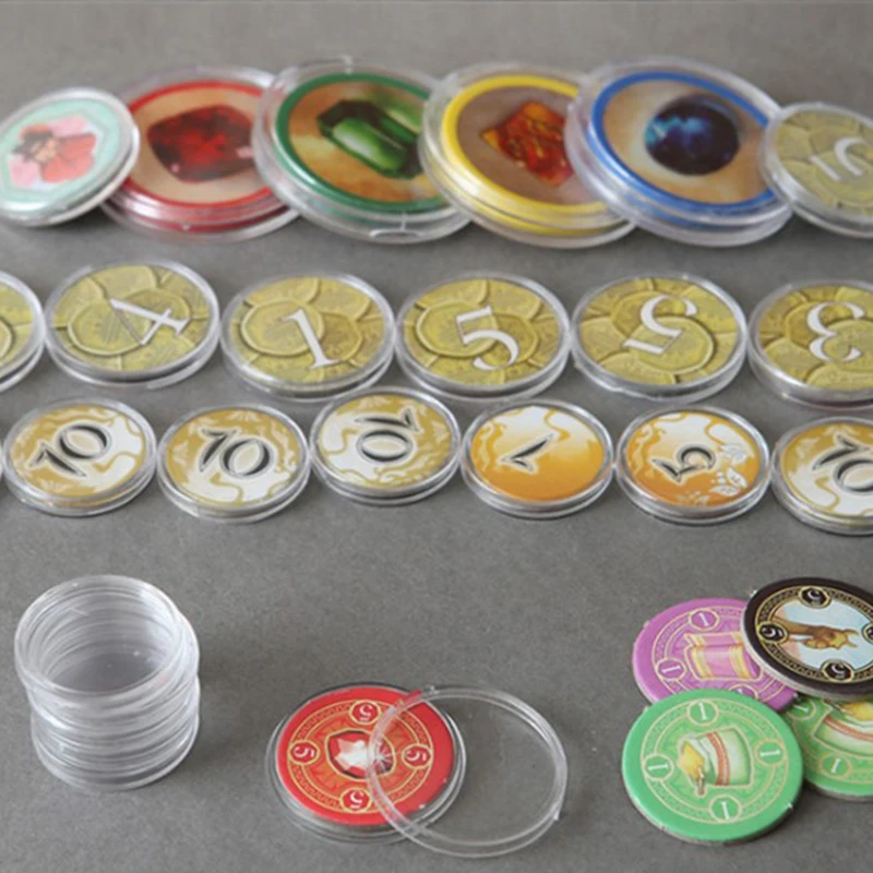 

100 шт., пластиковые защитные контейнеры для монет