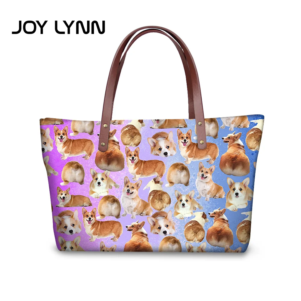 

JOY LYNN Fashion Handbags Cute Cat Print Large Capacity Shoulder Bags for Ladies Brand Design Travel Shopping Top-Handle Bags