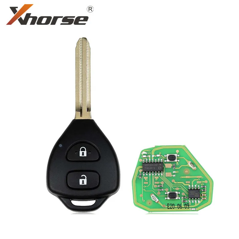 Xhorse XKTO05EN Wire Remote Key for Toyota Flat 2 Buttons Triangle English Version 5pcs/lot | Автомобили и мотоциклы