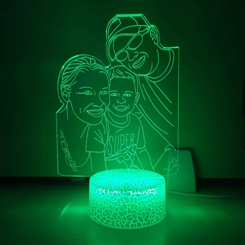 

3D ночник для домашнего декора, рождественский подарок, праздничный светильник, подарок на день рождения, светодиодный ночсветильник, свети...