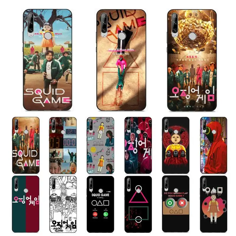 

YNDFCNB Squid Game TV 456 Phone Case for Huawei Y 6 9 7 5 8s prime 2019 2018 enjoy 7 plus