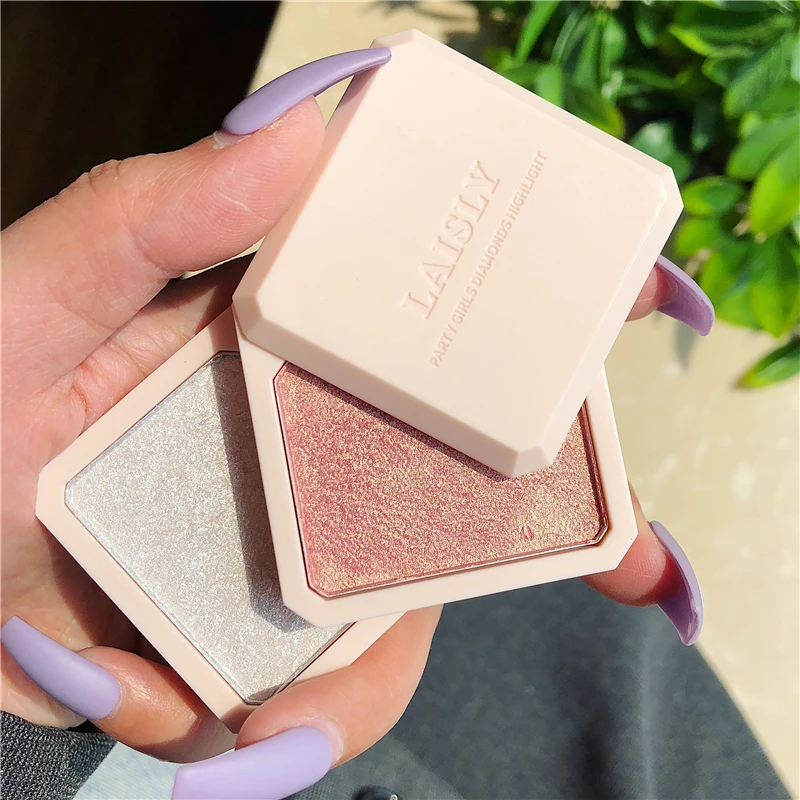 

Natural Pink Cheek Red Waterproof Long Lasting Blusher Highlighters Face Blush and High Light Palette Mineral Blusher Powder