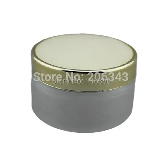 

50 г Матовая Стеклянная банка для крема, косметический контейнер, банка для крема, баночка для косметики, с золотой крышкой