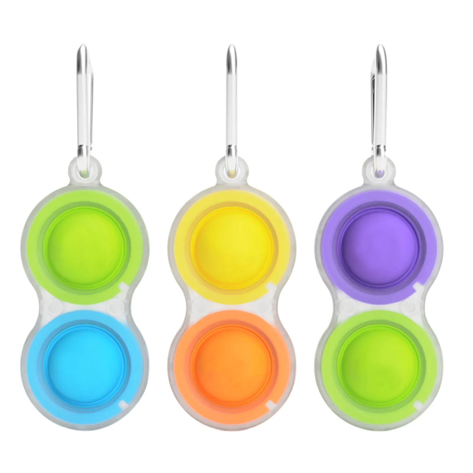

Simple Dimple Fidget Toy Pops-it Small Stress Relief Keyring Need Pendant Push Bubbles Autism Special Needs Adult Kids Toys