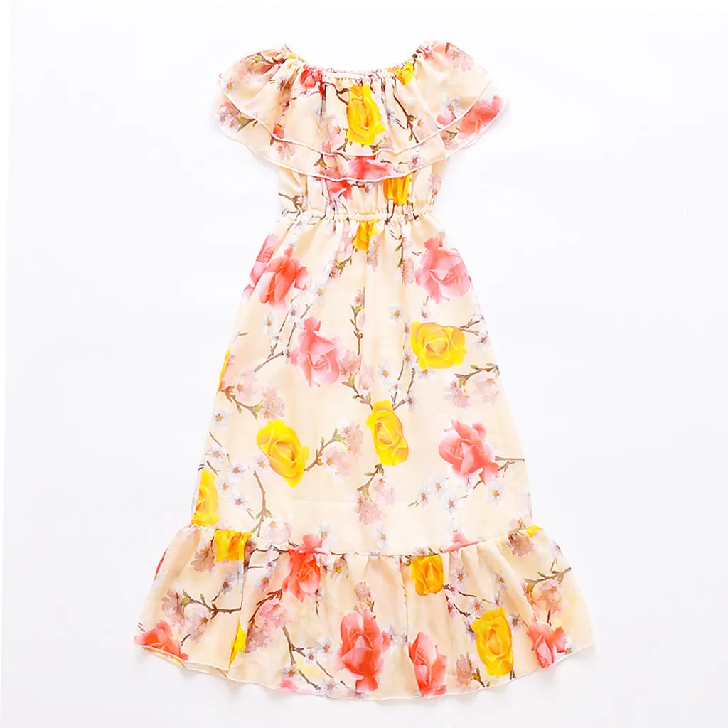 Летнее пляжное платье для девочек платья принцессы девочек-подростков детская