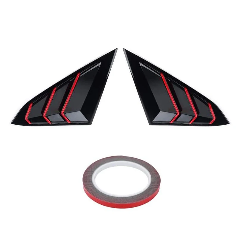 

Car Window Louver Cover, Rear Louver Frame Vent, Window Decoration Rear Windshield Side Vent, for Honda Civic 2016-2020