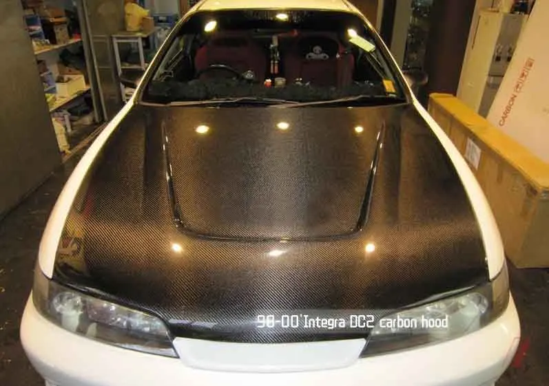1pc type A Для HONDA INTEGRA DC2 карбоновая заглушка из волокна крышка капота 1998-2000 год - Цвет: 1pc type A