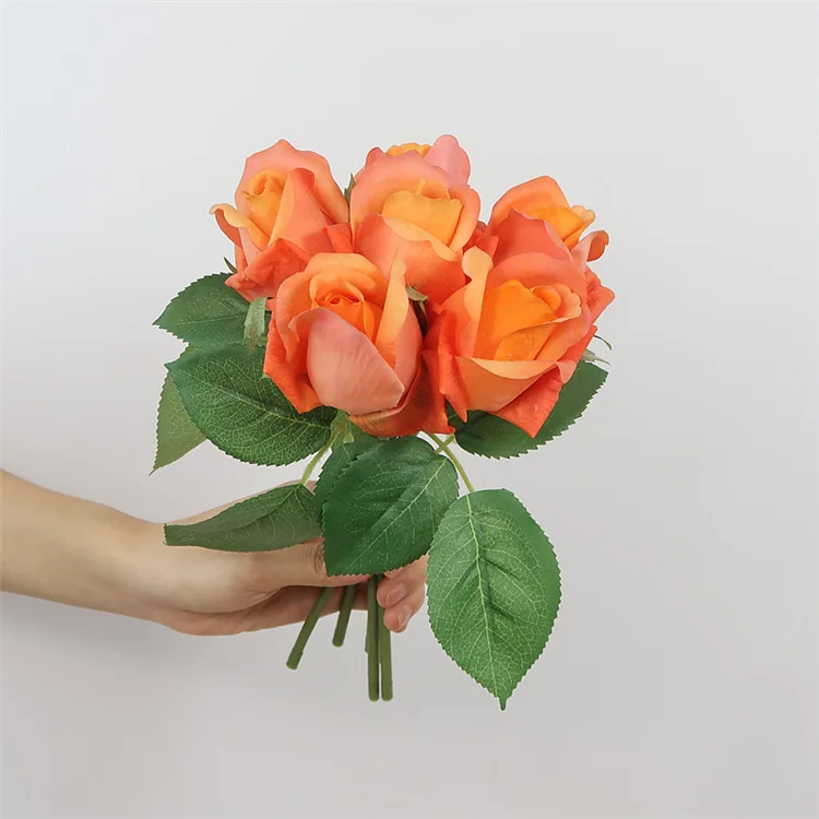 Высококачественный искусственный букет роз латексные цветы настоящие на ощупь