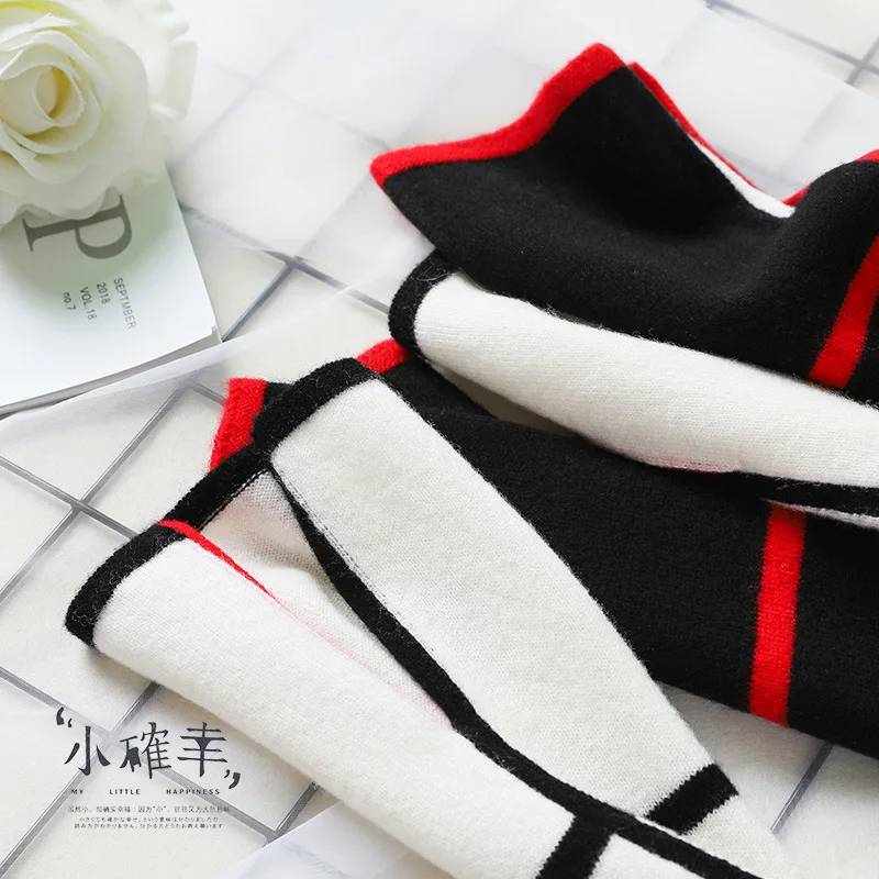 Женский свитер с воротником средней длины трикотажный джемпер из 100% мериносовой