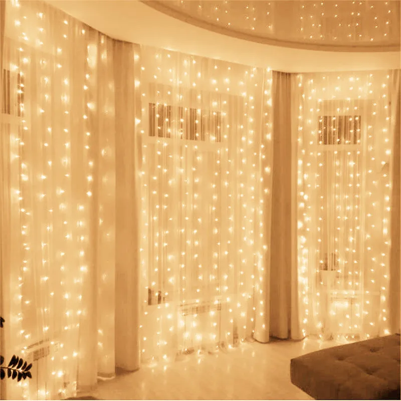 3M  240/300LED Outdoor Home Christmas Decorative Xmas String Fairy Curtain Strip Garlands Party Lights For Wedding Decorations