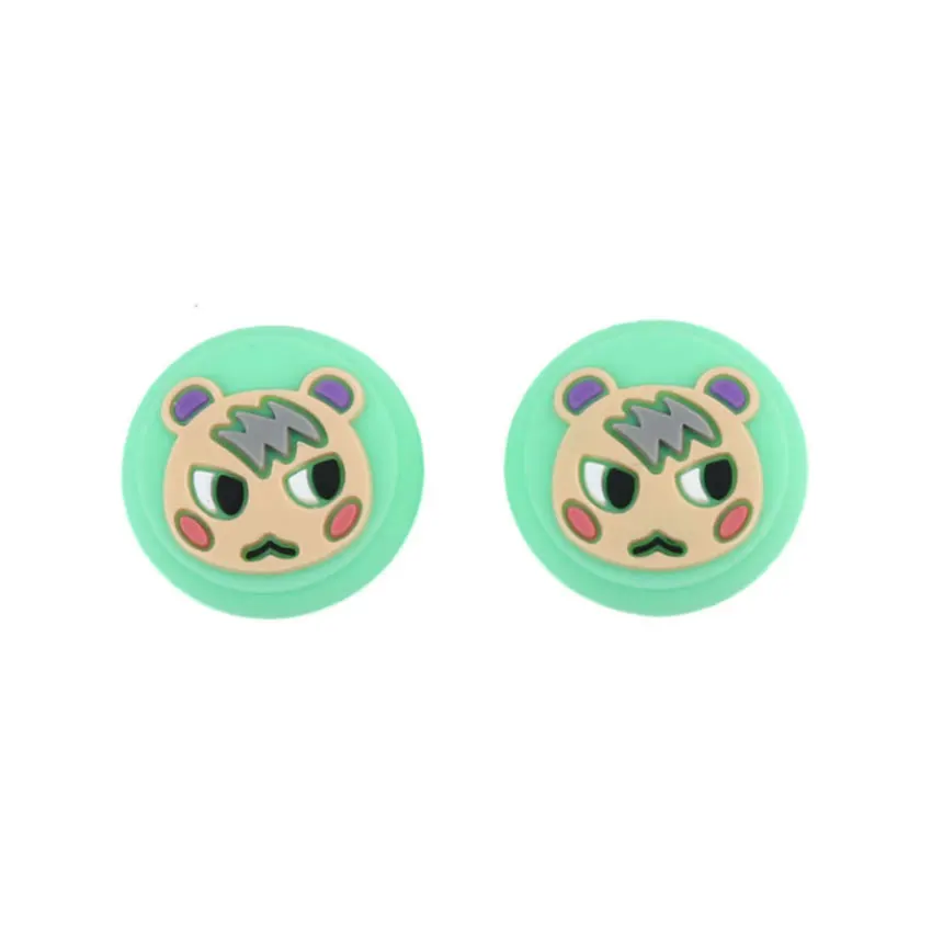ChengHaoRan 2pcs Bear Thumb Stick Grip Cap Joystick Cover For Nintendo Switch NS Lite Joy-Con Controller Soft Thumbstick Case |