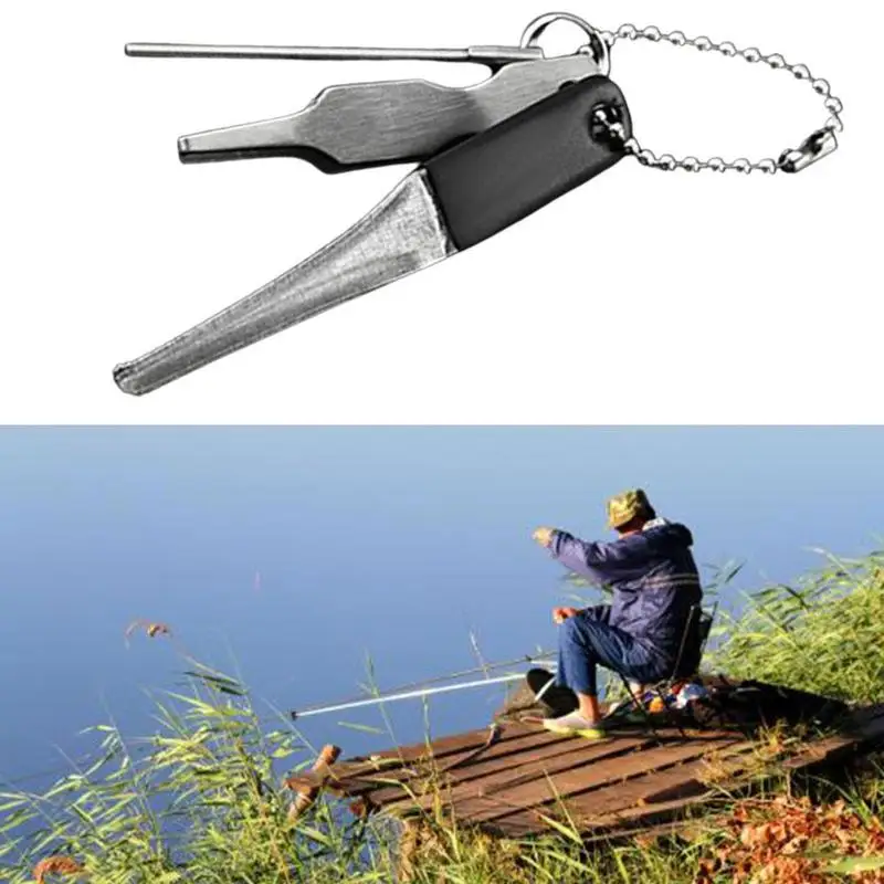 

Fishing Quick Knot Tool Pro Fast Tie Nail Knotter Line Accessories with Nipper Cutter Retractor Tackle Q8J4