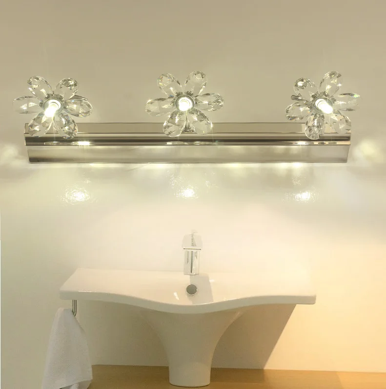 C Цветочные зеркальные фары светодиодная лампа для зеркала шкафа ванной комнаты