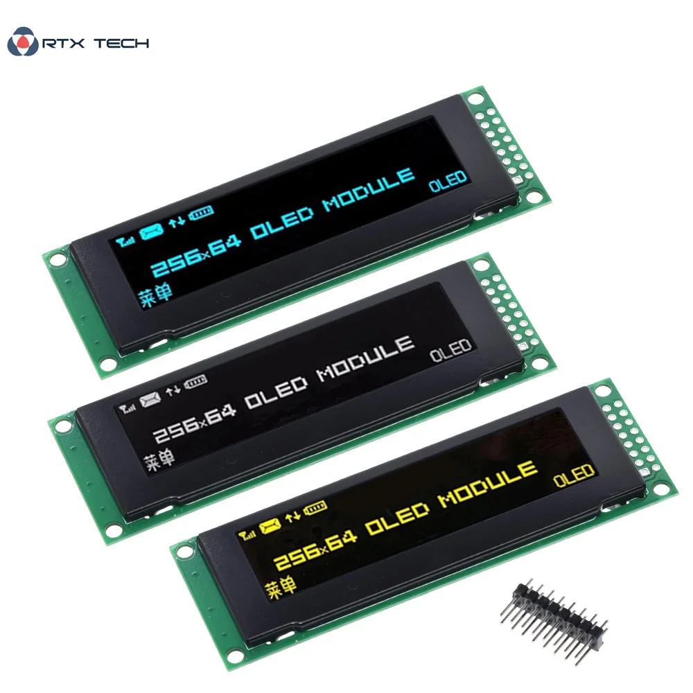 Новый OLED дисплей с точкой 2 8 дюйма 256x64 25664 фотодисплей LCM драйвер SSD1322 поддержка