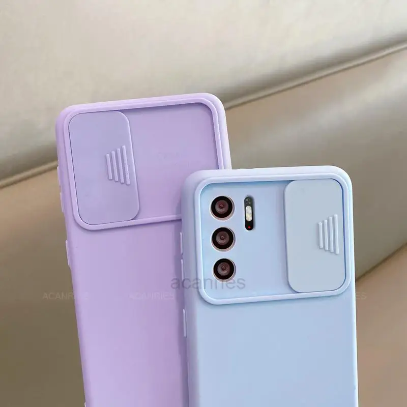 Slide Camera Protector Phone Case On For Xiaomi Redmi Note 10 5g Nfc Note10 Pro 4g 10pro 10S Liquid Silicone Soft Back Cover