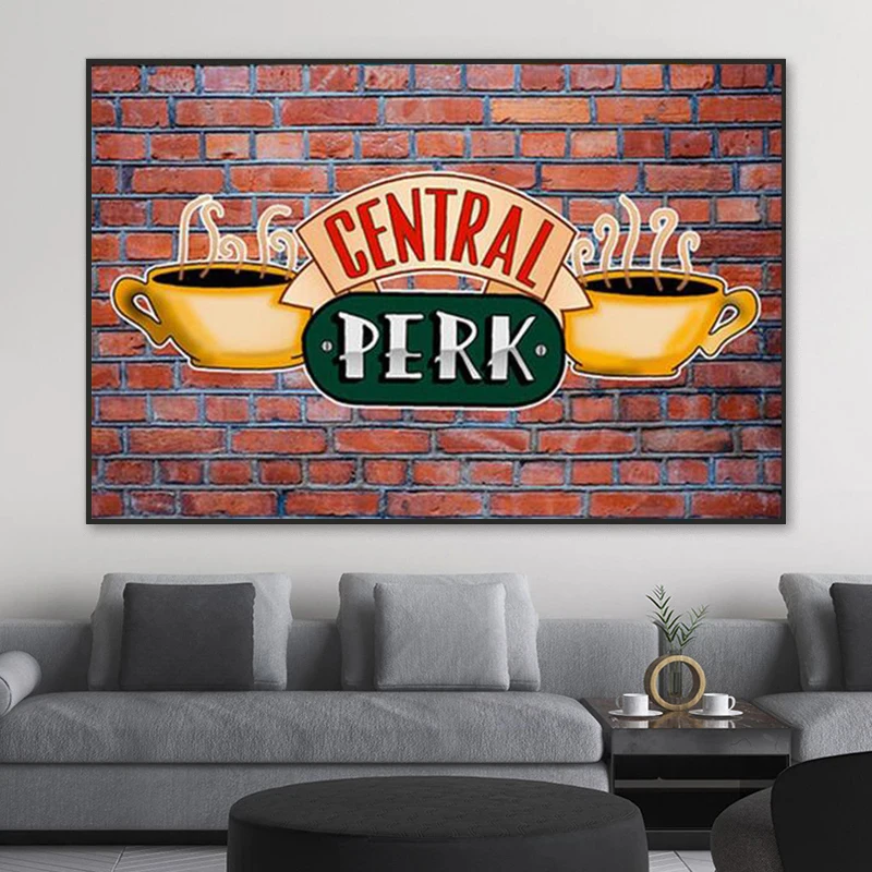 

Central Perk Cafe Canvas Art Painting Friends TV Show Art Posters and Prints Paintings Wall Art Picture for Living Room Cuadros