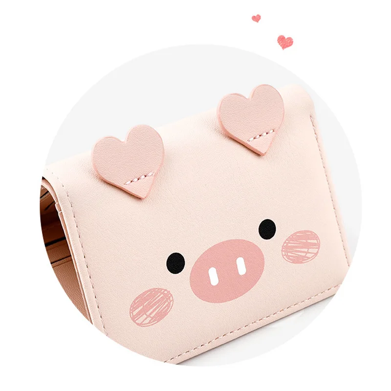 Милый кавайный кошелек с рисунком поросенка кота для девочек подростков