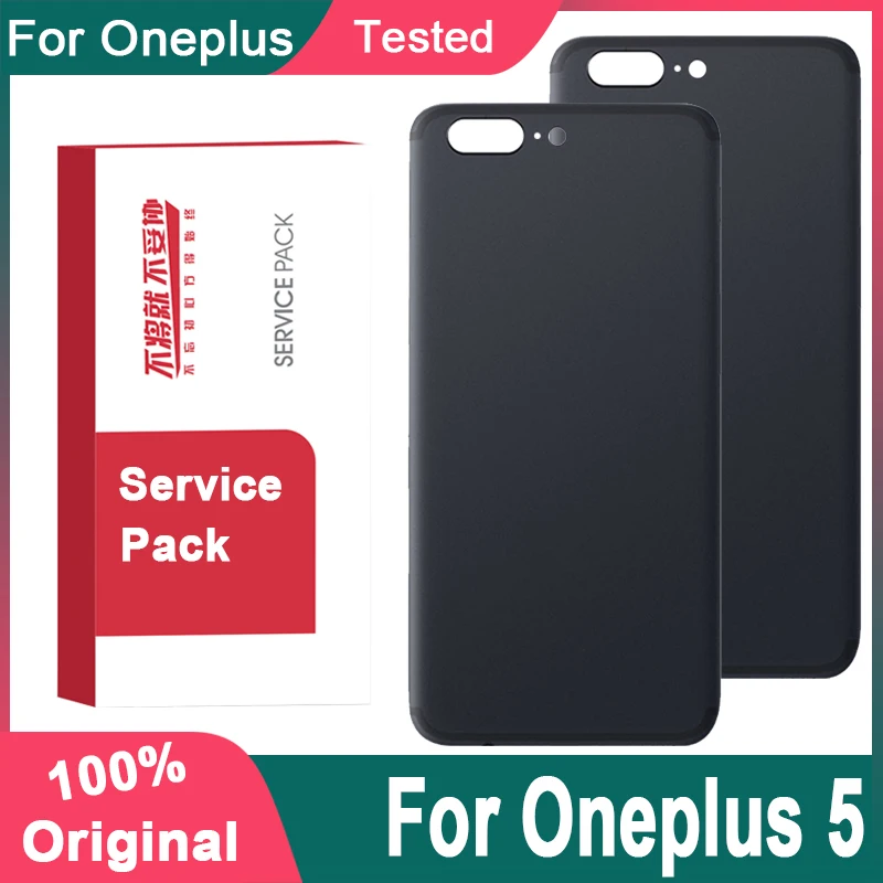 Оригинальная задняя крышка для Oneplus 5 батарейное стекло One Plus с логотипом|Корпусы