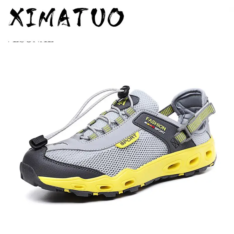 Летние сетчатые мужские сандалии Кроссовки Мужская обувь Повседневная пляжная