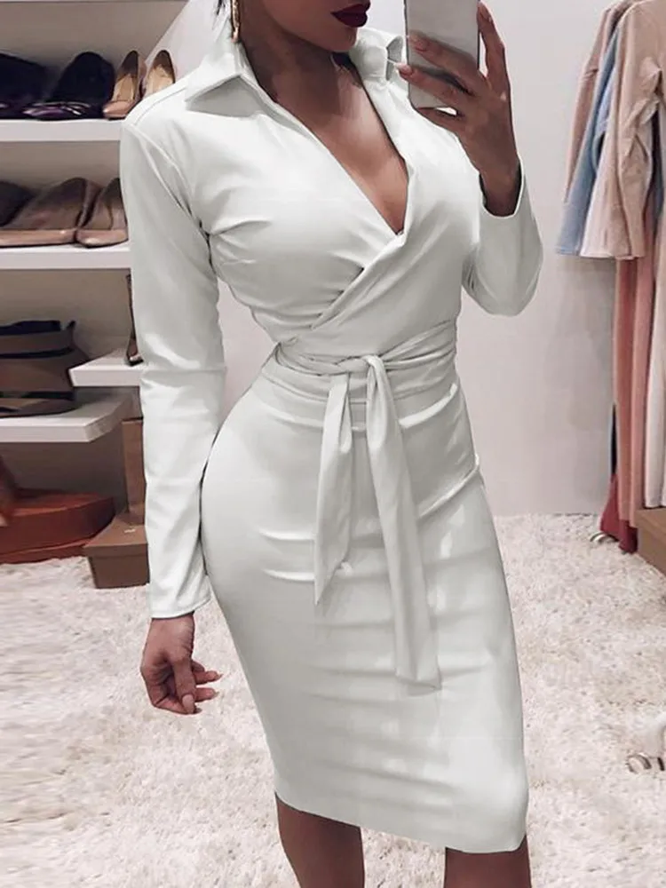 Женское платье с длинным рукавом осень-весна 2019 сексуальное облегающее миди