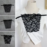 women quick easy clip on lace mock camisole bra insert wrapped chest overlay modesty panel