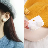 beanie hair ball stud earrings personality sweet lady autumn winter furry simple korean design earrings jewelry for women