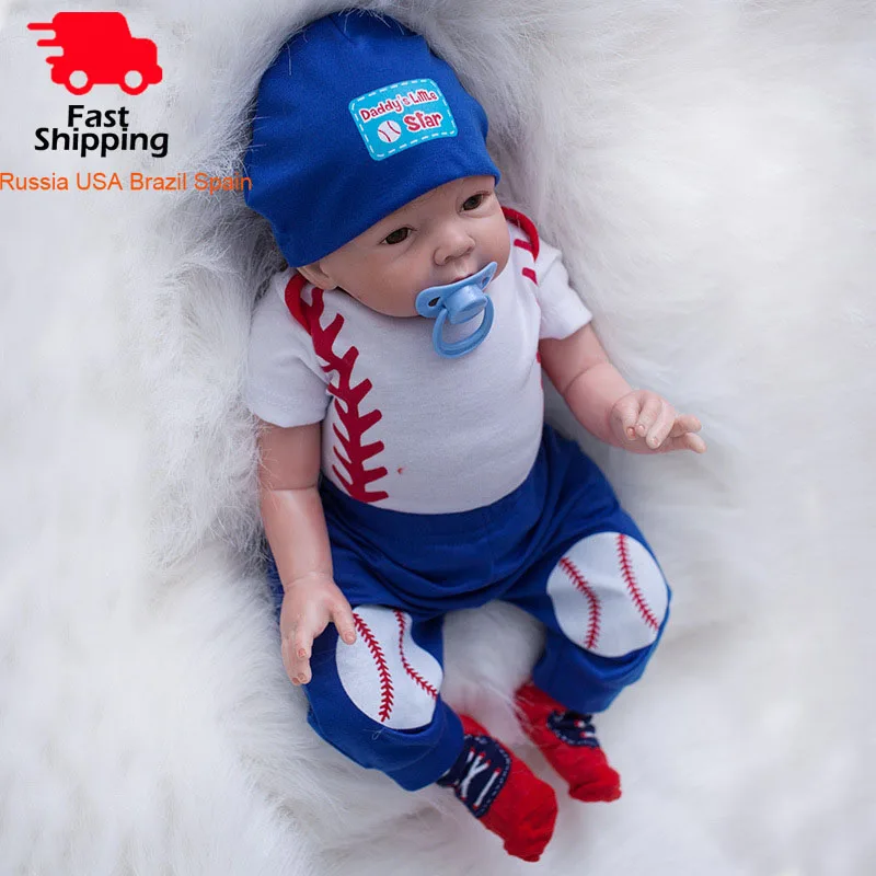 Кукла реборн Lucydoll Реалистичная кукла младенец Мягкий силикон 55 см подарок на